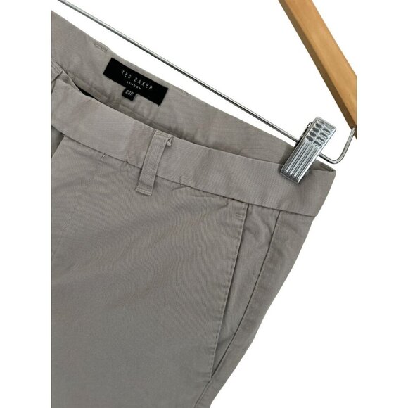 TED BAKER London Chinos Pants Cotton Blend Pants in Light Gray/Beige Size 28R - Picture 5 of 11